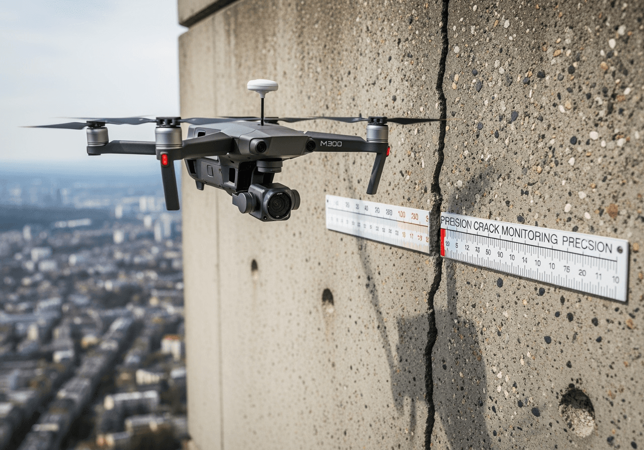 Coming Soon: Professionelles Riss-Monitoring für Gebäude und Bauwerke mit Drohnentechnologie